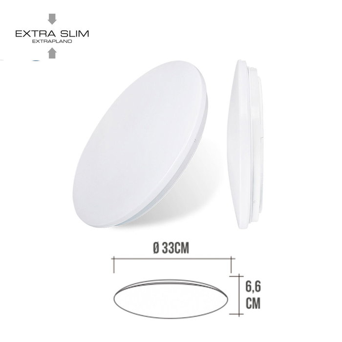 Edm Aplique LED circular de superficie 18W 4000K 1820 lm ø32,5 x 6,2 cm