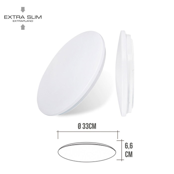 Edm Aplique LED circular de superficie 18W 6500K luz fría