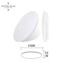 Edm Aplique LED circular de superficie 18W 6500K luz fría
