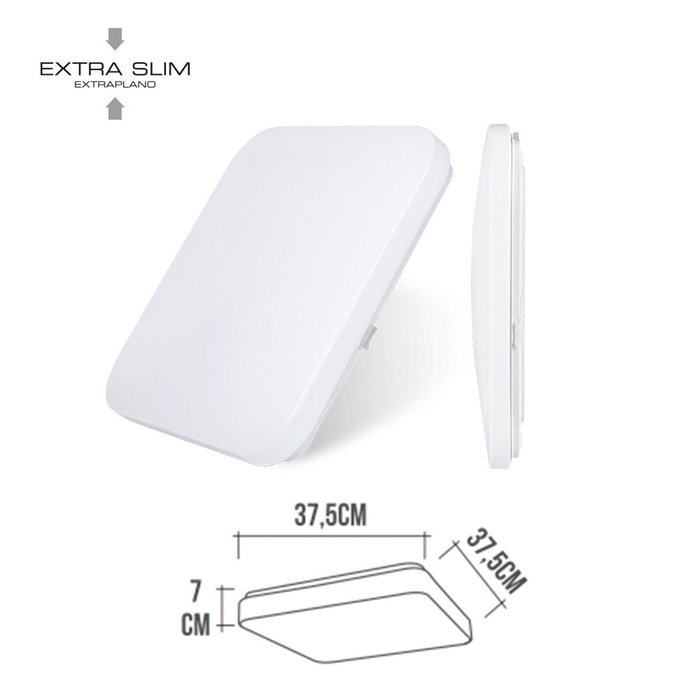 Edm Aplique LED cuadrado extraplano de superficie 24 W 4000 K Edm Aplique LED cuadrado extraplano de superficie 24 W 4000 K