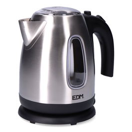 Edm Hervidor de Agua Eléctrico Kettle 1,7 L 2200W Acero Inoxidable Inalámbrico