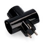 Edm Clavija 2p+t Tipo F Triple Negra Baquelita T/TL 16A 250V Retractilada