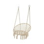 Decoris Columpio de algodón con flecos ø82 x 123 cm, color crema
