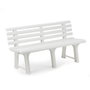 Ipae Progarden Banco de Jardín Orchidea Blanco 145 x 49 x 74 cm