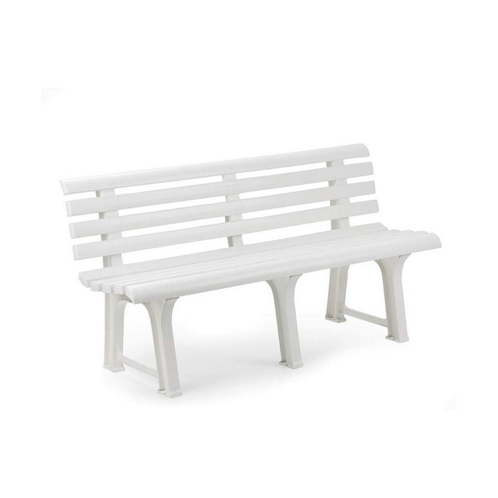 Ipae Progarden Banco de Jardín Orchidea Blanco 145x49x74cm