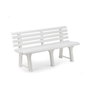Ipae Progarden Banco de Jardín Orchidea Blanco 145x49x74cm