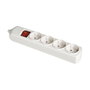 Solera Base bipolar 4 tomas con t/tl blanca