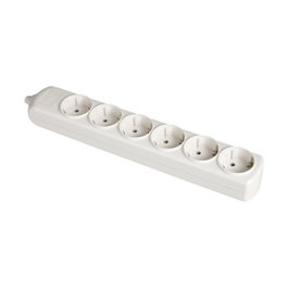 Solera Base bipolar 6 tomas Schuko T/tl blanca