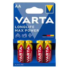 Varta Longlife Max Power Pilas Alcalinas AA LR06 de 4 Unidades