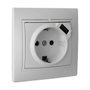 Solera Base bipolar con t/tl 16a 250v usb serie Europa erp60usb-u