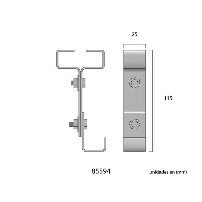 Edm Soporte Viga Ipn 10 Zinc Metálico