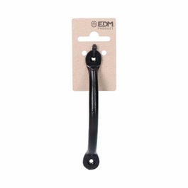 Edm Tirador de puerta de acero con acabado negro, 125 mm