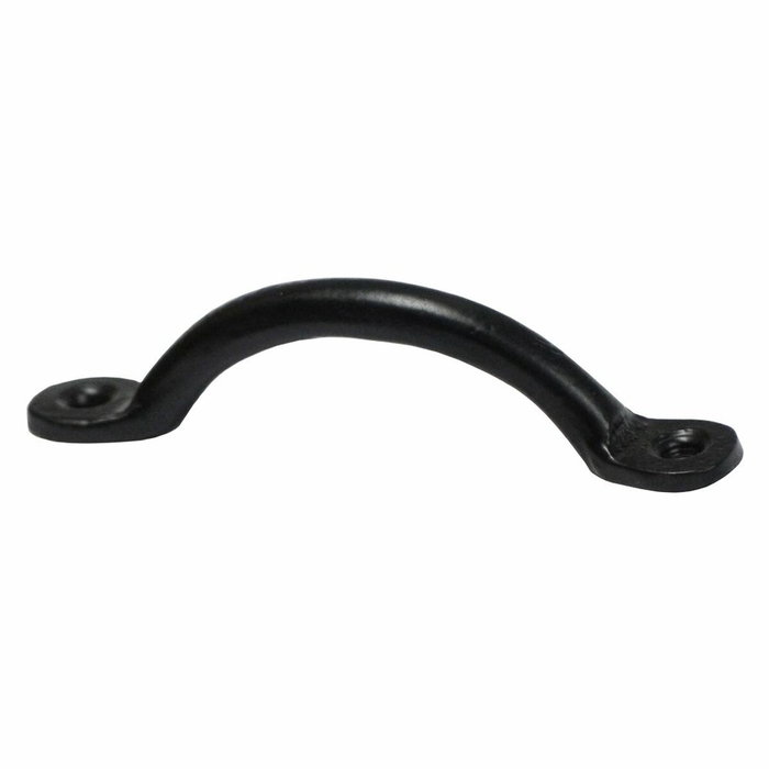 Edm Tirador de puerta de acero con acabado negro, 125 mm