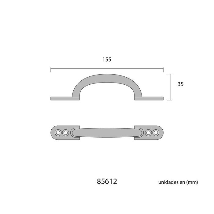 Edm Tirador Plano 155mm Negro Acero