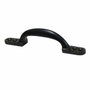 Edm Tirador de puerta de acero acabado negro 155 mm