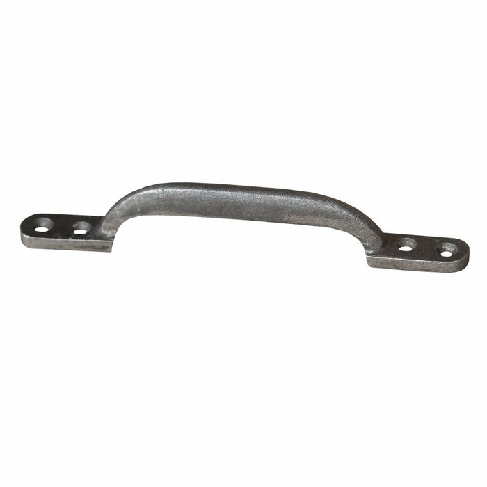 Edm Tirador de puerta de acero con acabado níquel mate, 155 mm