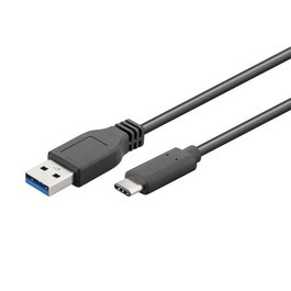 Edm Cable USB-A a USB-C 1m Negro 3.0 Macho a 3.1 Macho