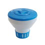 Edm Dispensador flotante de químicos para piscina, para pastillas o granulado, Ø22,5 x 20 cm, color azul