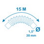 Edm Manguera autoflotante azul ø3,8 cm x 15 m