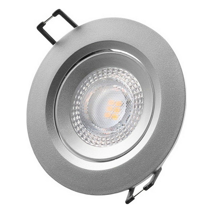 Edm Downlight LED empotrable redondo 5W 3200K luz cálida cromado ø9 cm