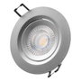 Edm Downlight LED empotrable redondo 5W 3200K luz cálida cromado ø9 cm