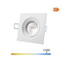 Edm Downlight Led Empotrable Cuadrado 5W 6400K Luz Fría Blanco 9x9 cm