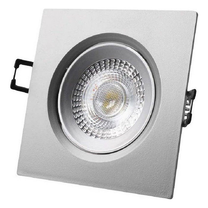 Edm Downlight LED empotrable cuadrado 5 W 6400 K cromado 9 x 9 cm Edm Downlight LED empotrable cuadrado 5 W 6400 K cromado 9 x 9 cm