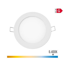 Edm Mini downlight led empotrable redondo 6 W luz fría blanco ø11,7 cm