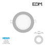 Edm Mini downlight led empotrable redondo 6W 6400K luz fría cromo ø11,7 cm