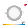 Edm Mini downlight led empotrable redondo 6W 6400K luz fría cromo ø11,7 cm