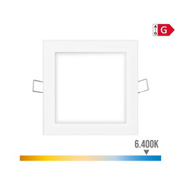 Edm Mini downlight LED empotrable cuadrado 6 W 6400 K Blanco