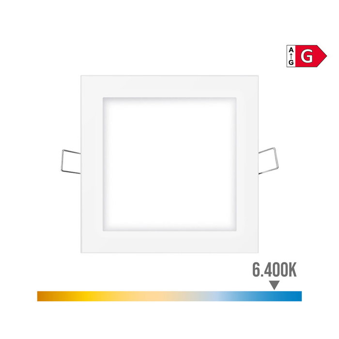Edm Mini downlight LED empotrable cuadrado 6 W 6400 K Blanco Edm Mini downlight LED empotrable cuadrado 6 W 6400 K Blanco