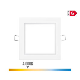 Edm Mini downlight LED empotrable cuadrado 6 W 4000 K Blanco