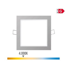 Edm Mini downlight LED empotrable cuadrado 6W 4000K Cromo