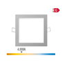 Edm Mini downlight LED empotrable cuadrado 6W 4000K Cromo
