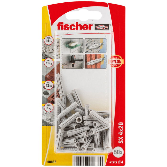 Fischer Taco sx plus ø4 x 20 mm, blíster de 50 uds
