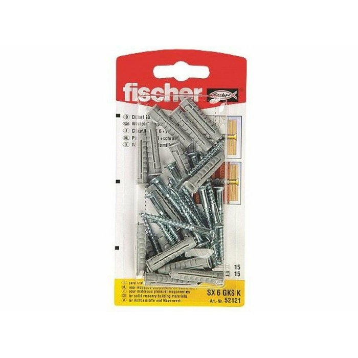 Fischer Tacos SX Plus SK NV ø6 x 30 mm con tornillos ø4,5 x 40 mm