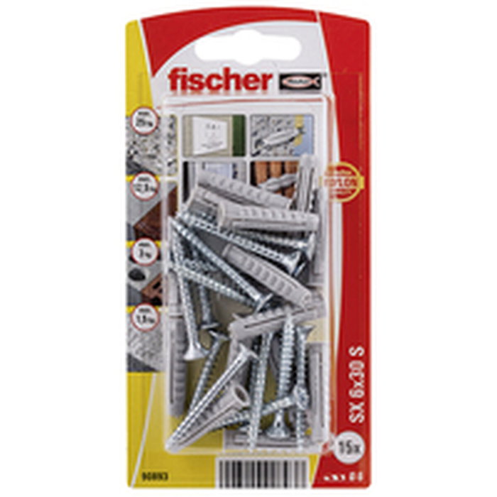 Fischer Tacos SX Plus SK NV ø6 x 30 mm con tornillos ø4,5 x 40 mm