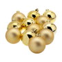 Decoris Caja de 12 bolas doradas decorativas para árbol de Navidad Ø6 cm