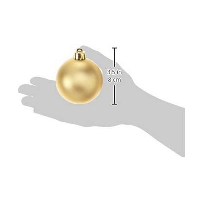 Decoris Caja de 12 bolas doradas decorativas para árbol de Navidad Ø6 cm Decoris Caja de 12 bolas doradas decorativas para árbol de Navidad Ø6 cm