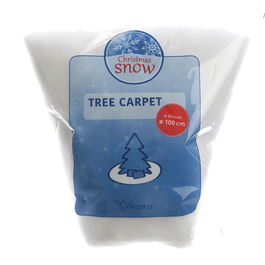 Decoris Base Redonda para Arbol de Navidad Efecto Nieve Ø100cm Poliester Blanco