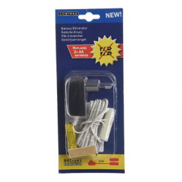 Lumineo Eliminador de pilas 3V para 2 x AA con cable de 3 m