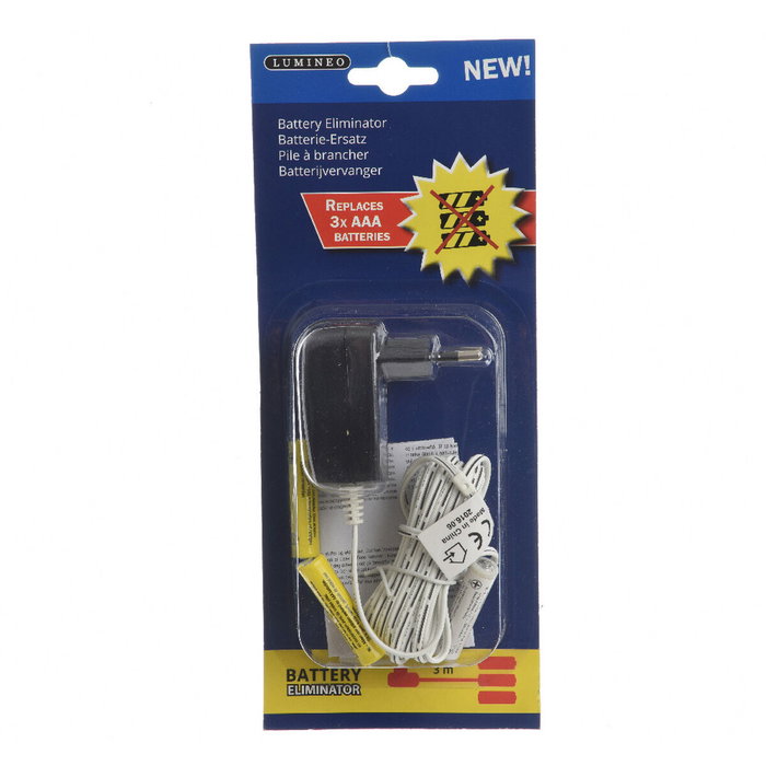 Lumineo Eliminador de pilas 4,5V para interior para productos con 3xAAA Lumineo Eliminador de pilas 4,5V para interior para productos con 3xAAA