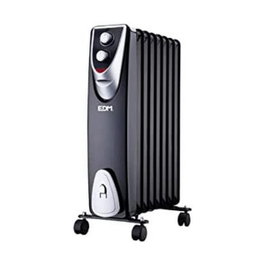 Edm Radiador sin aceite Black Edition 8 elementos 1500 W