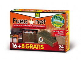 Massó Fuegonet Pastillas de Autoencendido Ecológicas 24 uds (16+8)