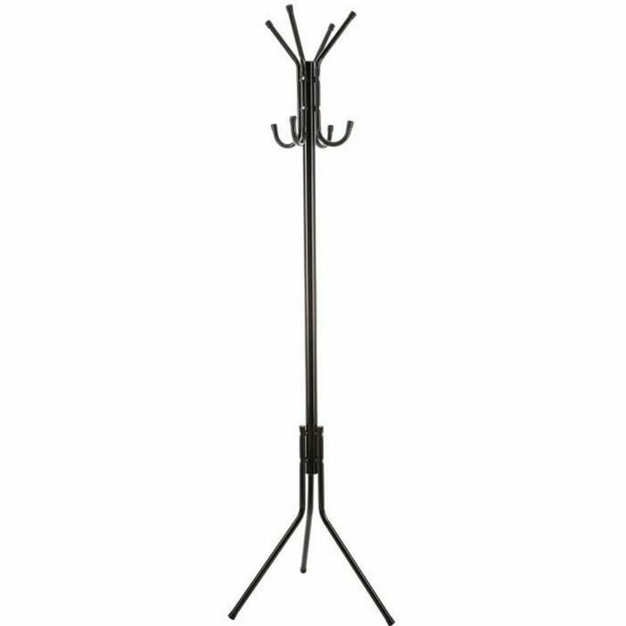 Basic & Co Perchero de pie con 8 colgadores negro 172 x 48 cm