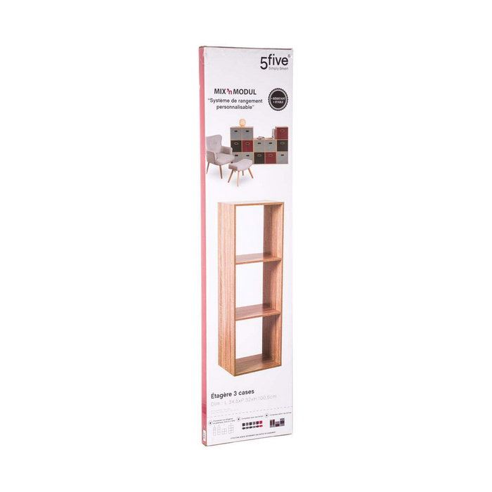 5Five Estantería de Madera Dinamic Marrón 5Five Estantería de Madera Dinamic Marrón