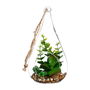 Atmosphera Jarrón Colgante Cristal con Planta Decorativa 10 x 19,5 cm