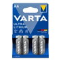 Varta Ultra Lithium Pilas AA 1,5 V (Pack de 4)