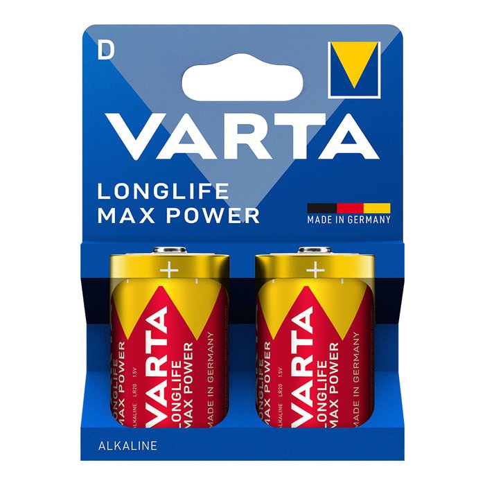Varta Longlife Max Power Pilas Alcalinas D LR20 (2 Unidades)